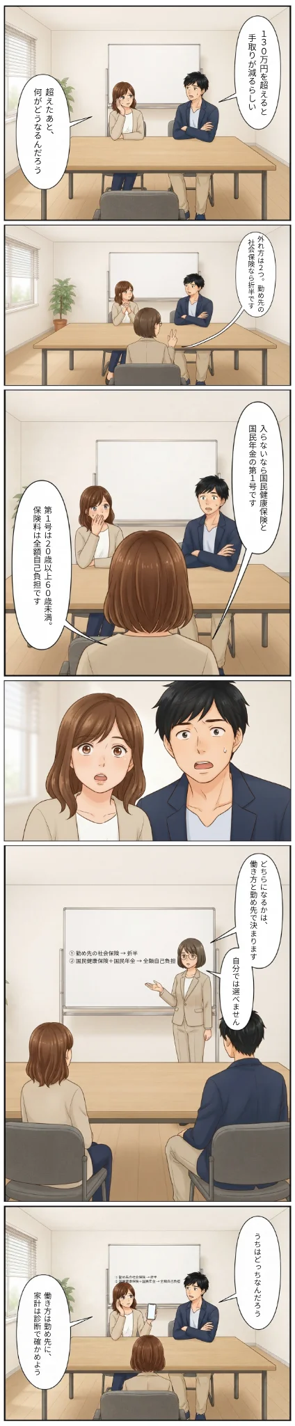 導入漫画：130万円を超えたら何が変わるのか